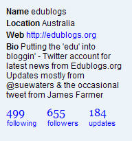 Edublogs profile