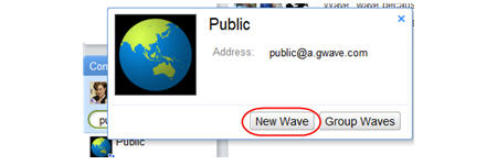Creating a public wave